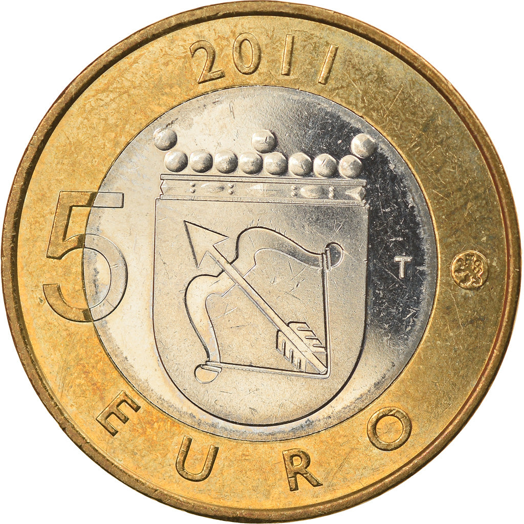 Finland, 5 Euro, 2011, Vantaa, MS(63), Bi-Metallic, KM:162