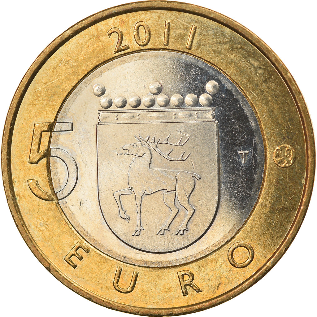 Finland, 5 Euro, 2011, Vantaa, MS(60-62), Bi-Metallic, KM:161