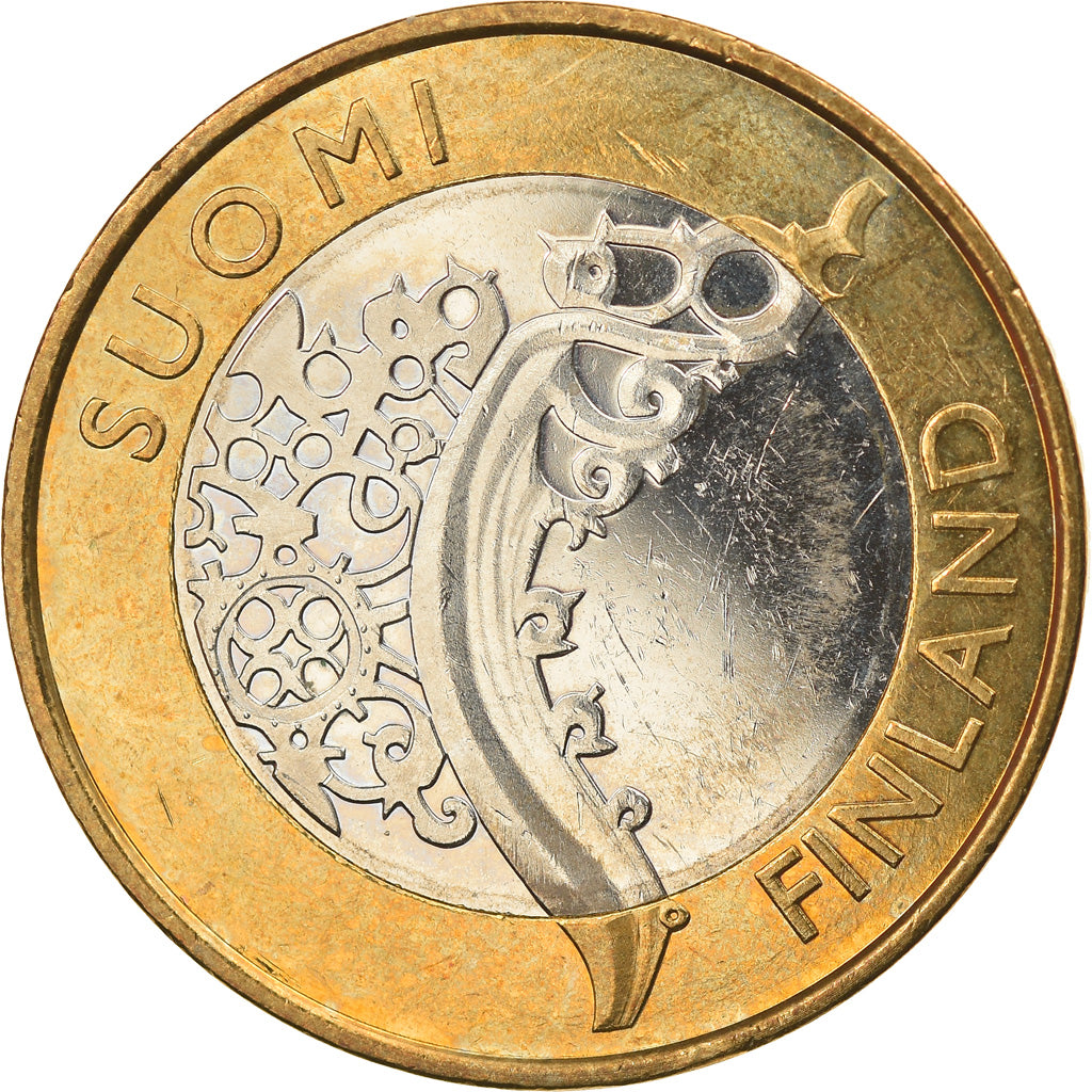 Finlândia, 5 Euro, 2010, Vantaa, MS(60-62), Bimetálico, KM:158