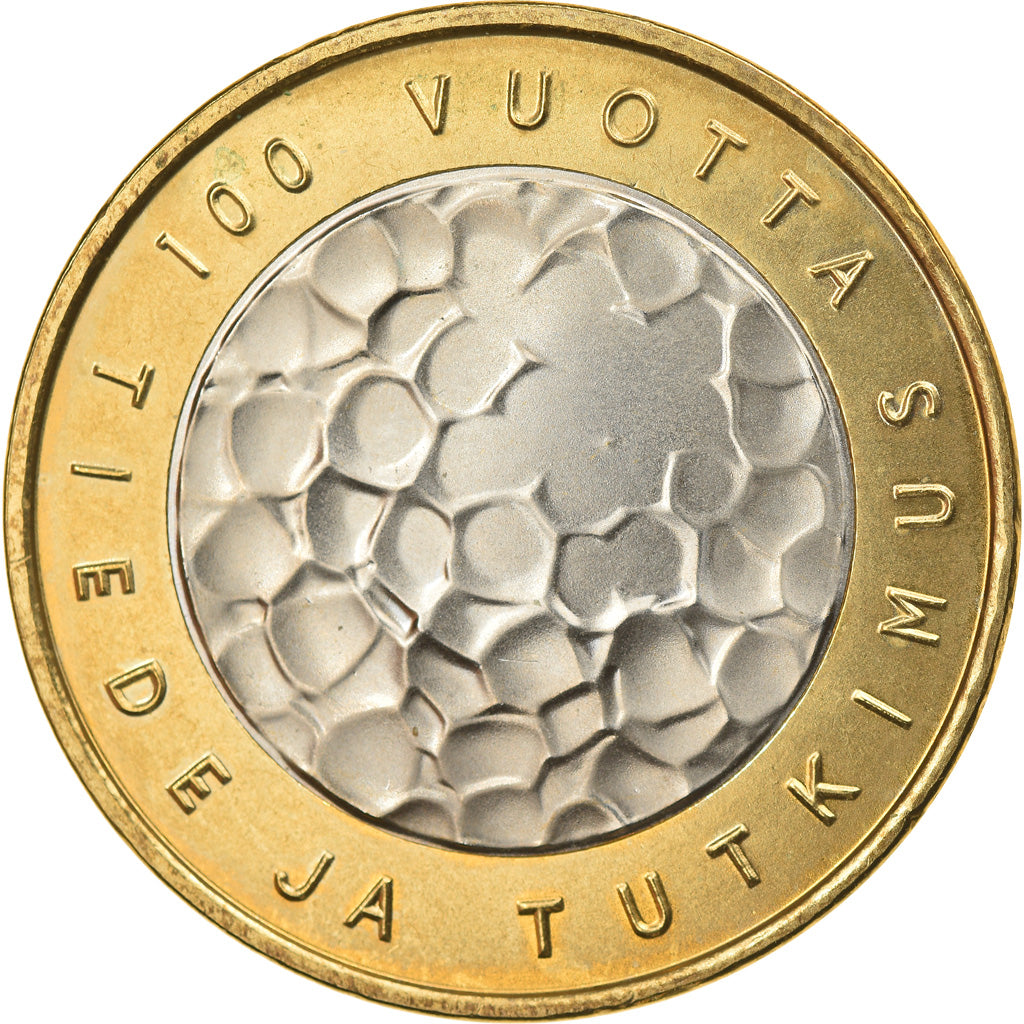 Finland, 5 Euro, 2008, Vantaa, MS(63), Bi-Metallic, KM:141