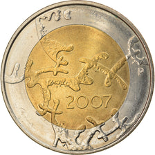 Finland, 5 Euro, 2007, Vantaa, MS(60-62), Bi-Metallic, KM:135