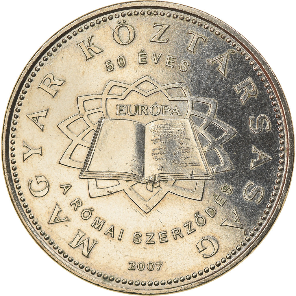 Coin, Hungary, 50 Forint, 2007, Budapest, MS(60-62), Copper-nickel, KM:805