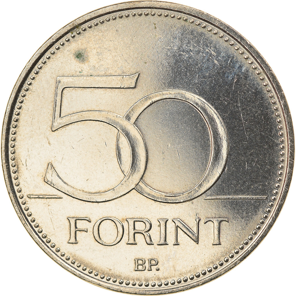 Coin, Hungary, 50 Forint, 2007, Budapest, MS(60-62), Copper-nickel, KM:805