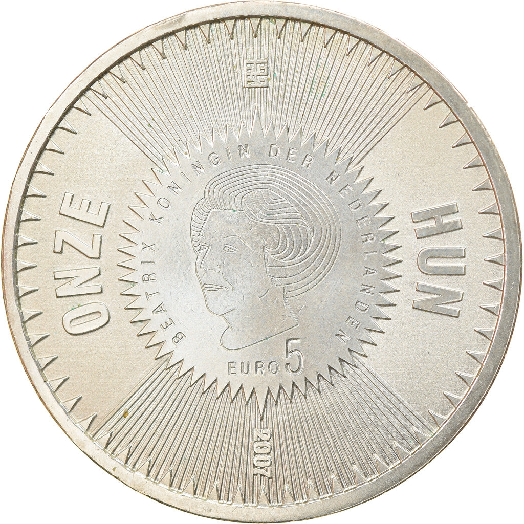 Netherlands, 5 Euro, 2007, Utrecht, MS(60-62), Silver, KM:267