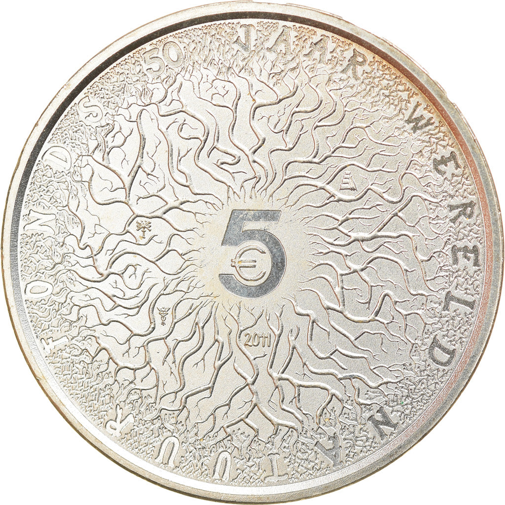 Netherlands, 5 Euro, 2011, Utrecht, MS(60-62), Silver Plated Copper, KM:301