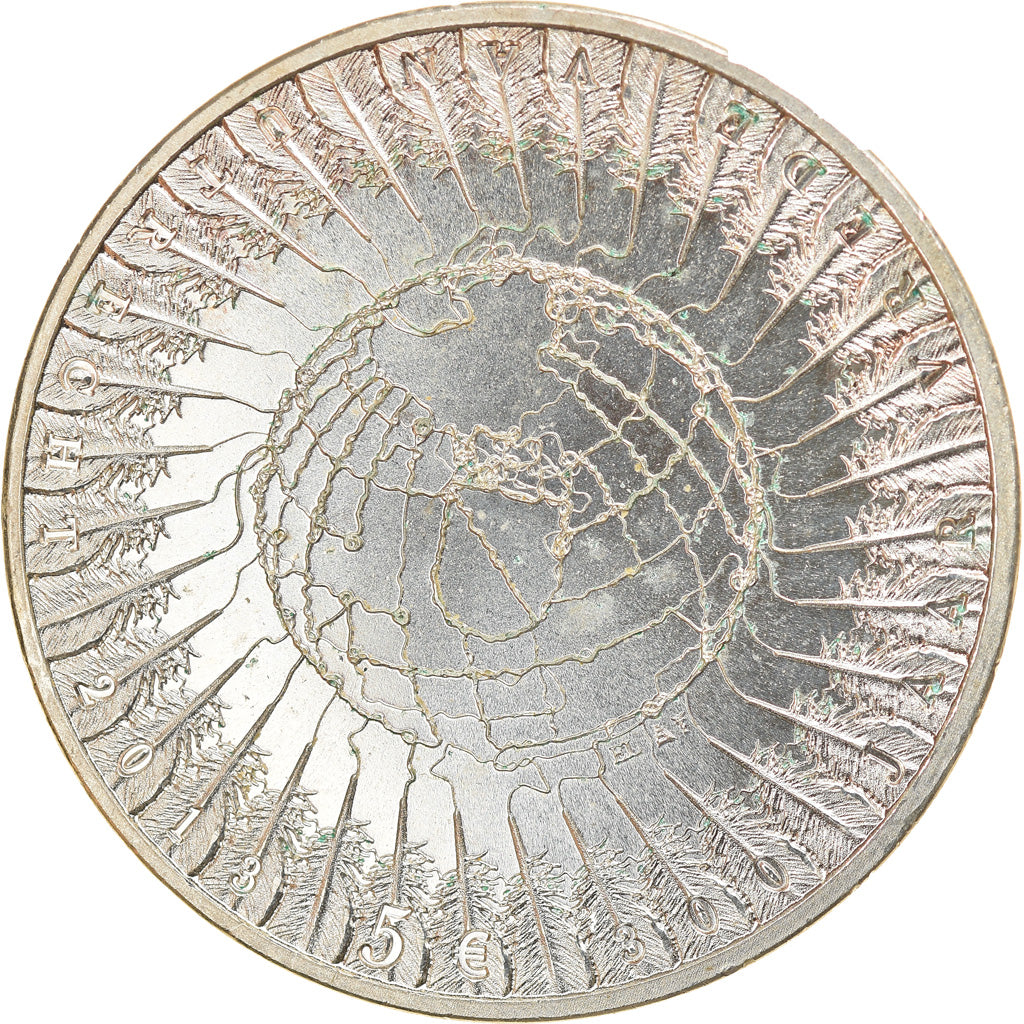 Netherlands, 5 Euro, 2013, Utrecht, MS(63), Silver Plated Copper, KM:325