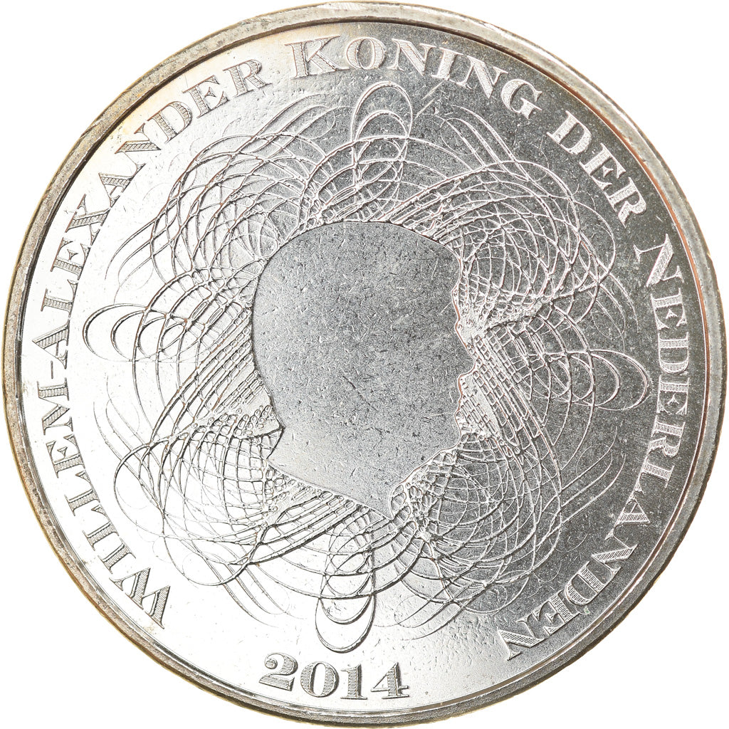 Netherlands, 5 Euro, 2014, Utrecht, MS(63), Silver Plated Copper, KM:353