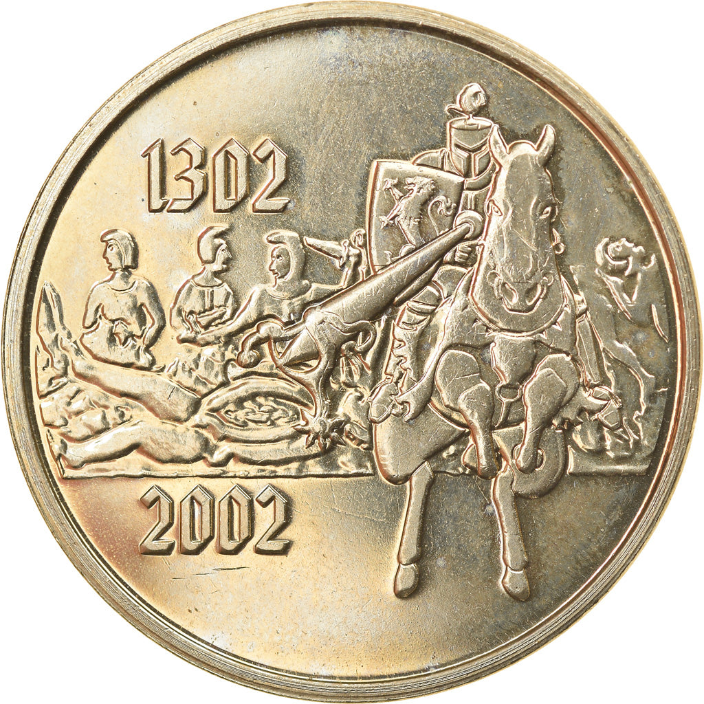 Belgique, Jeton, 700 Ans de la Bataille des Eperons d'Or, 2002, SPL