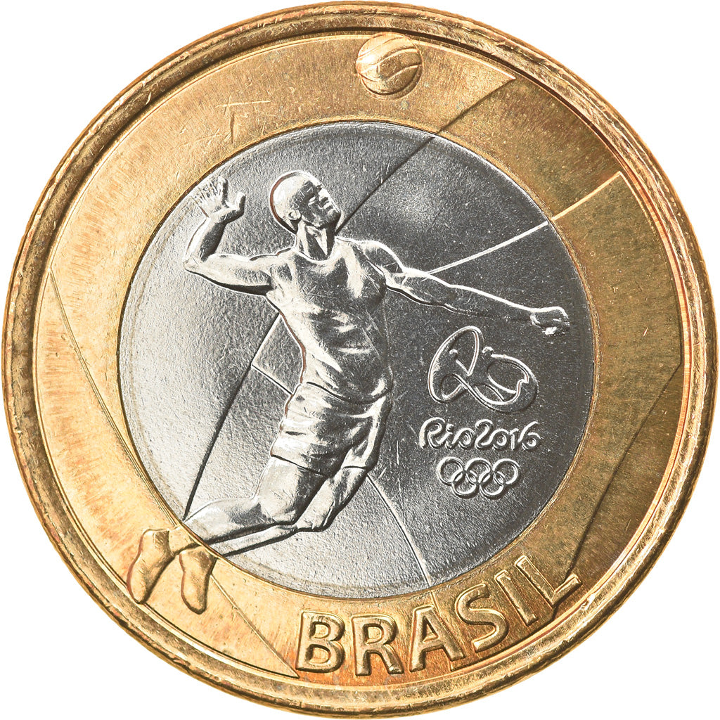 Coin, Brazil, Real, 2015, MS(63), Bi-Metallic, KM:709