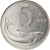 Coin, Italy, 5 Lire, 1990, Rome, MS(63), Aluminum, KM:92