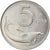 Coin, Italy, 5 Lire, 1989, Rome, MS(60-62), Aluminum, KM:92