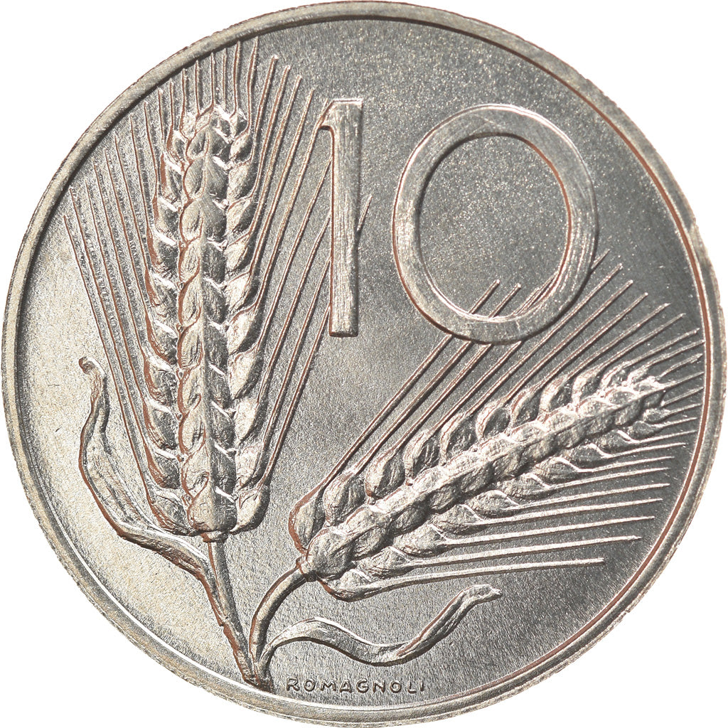 Moneta, Włochy, 10 Lire, 1990, Rome, MS(60-62), Aluminium, KM:93