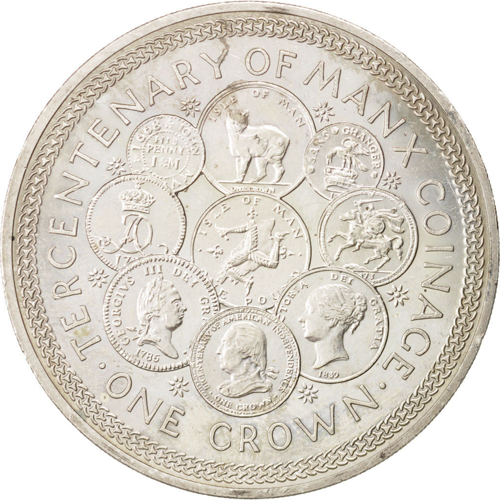ISLE OF MAN, Crown, 1979, Pobjoy Mint, KM #45a, EF(40-45), Silver, 38.47, 28.50
