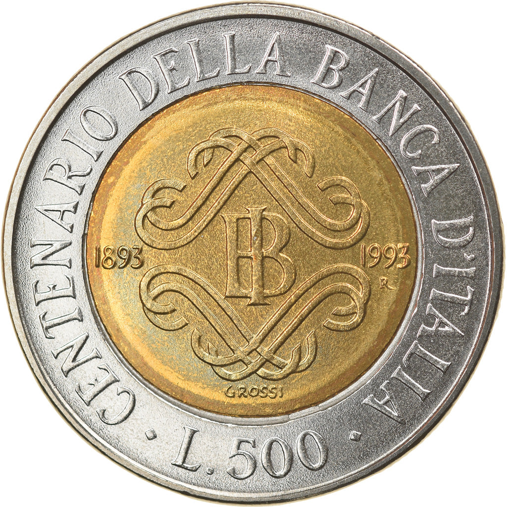 Munten, Italië, 500 Lire, 1993, Rome, PR+, Bi-Metallic, KM:160
