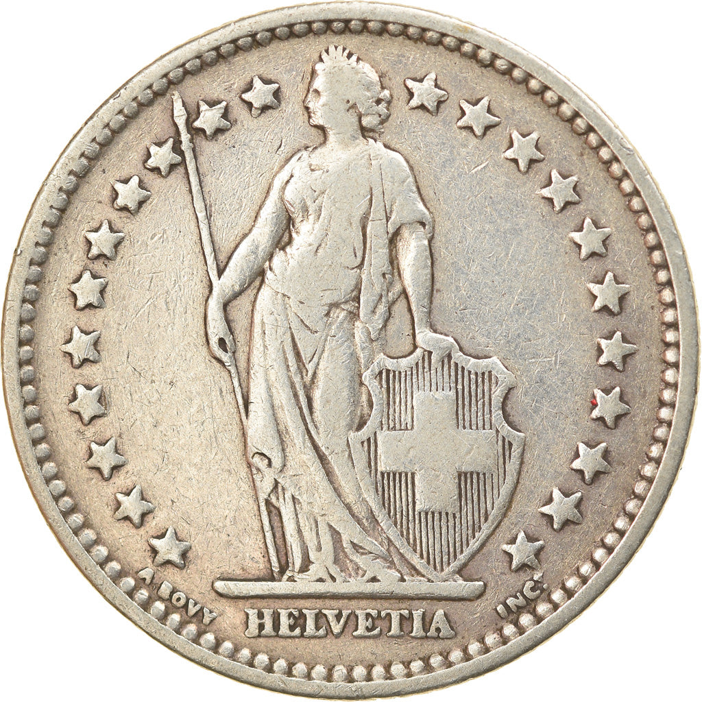 Coin, Switzerland, 2 Francs, 1906, Bern, VF(30-35), Silver, KM:21