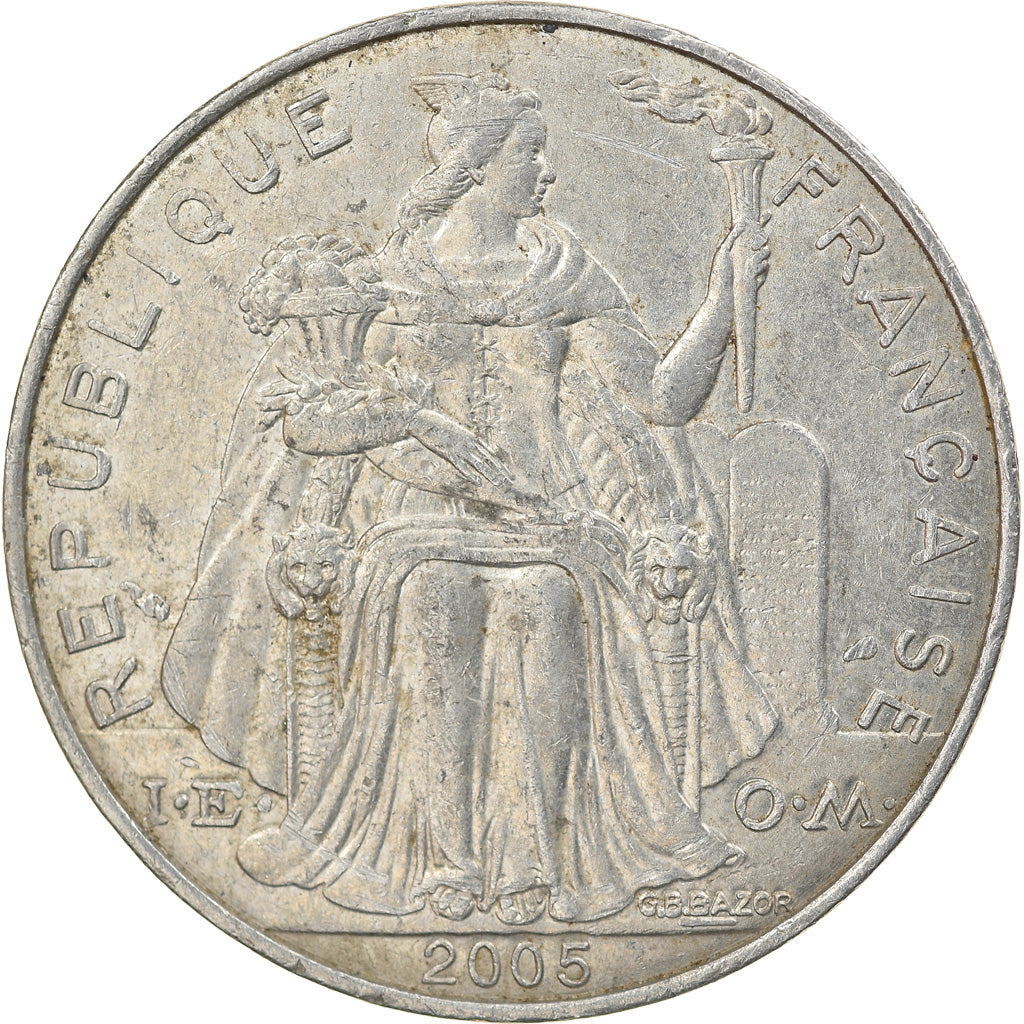 Moneta, Polinesia francese, 5 Francs, 2005, Paris, BB, Alluminio, KM:12