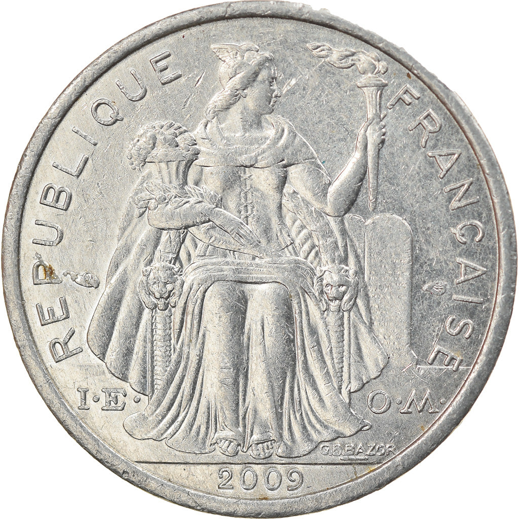 Coin, French Polynesia, Franc, 2009, Paris, AU(55-58), Aluminum, KM:11