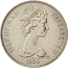 ISLE OF MAN, Crown, 1984, Pobjoy Mint, KM #122, AU(55-58), Copper-Nickel, 38.5,.
