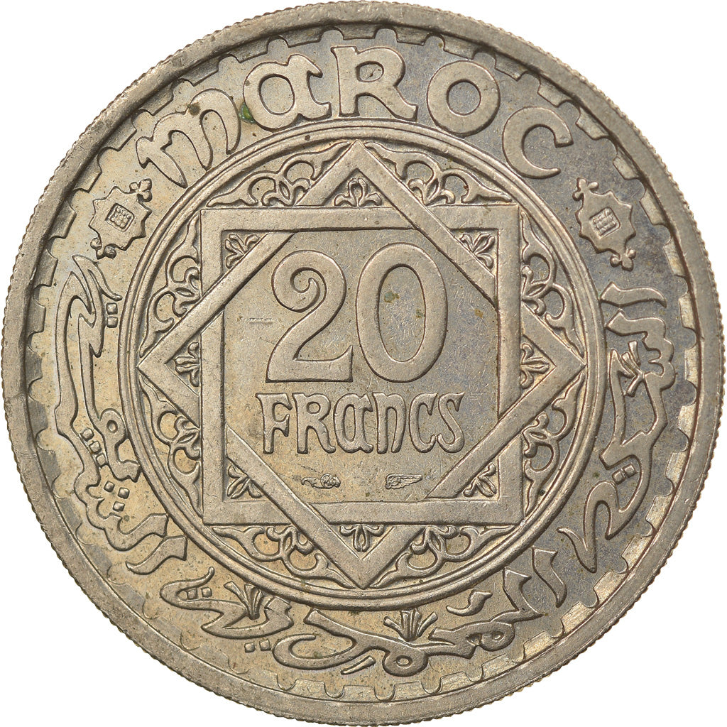 Coin, Morocco, Mohammed V, 20 Francs, AH 1366/1946, Paris, MS(60-62)
