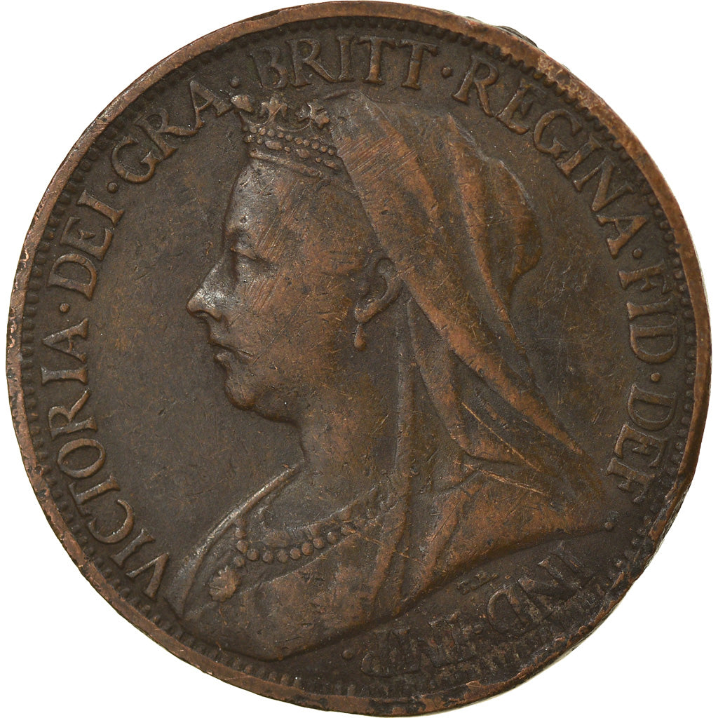 Coin, Great Britain, Victoria, Farthing, 1900, VF(30-35), Bronze, KM:788.2