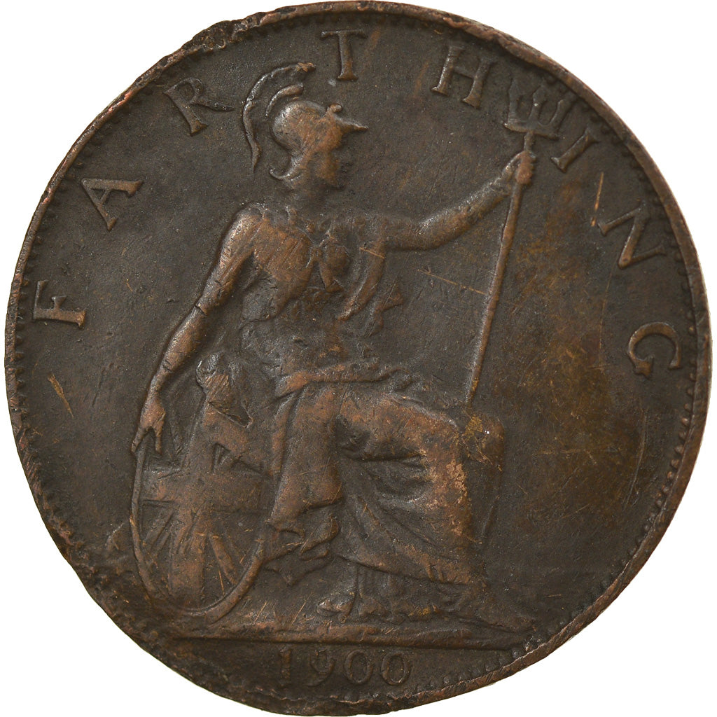 Coin, Great Britain, Victoria, Farthing, 1900, VF(30-35), Bronze, KM:788.2