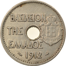 Coin, Greece, George I, 20 Lepta, 1912, AU(55-58), Nickel, KM:64
