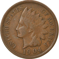 Coin, United States, Indian Head Cent, Cent, 1904, U.S. Mint, Philadelphia