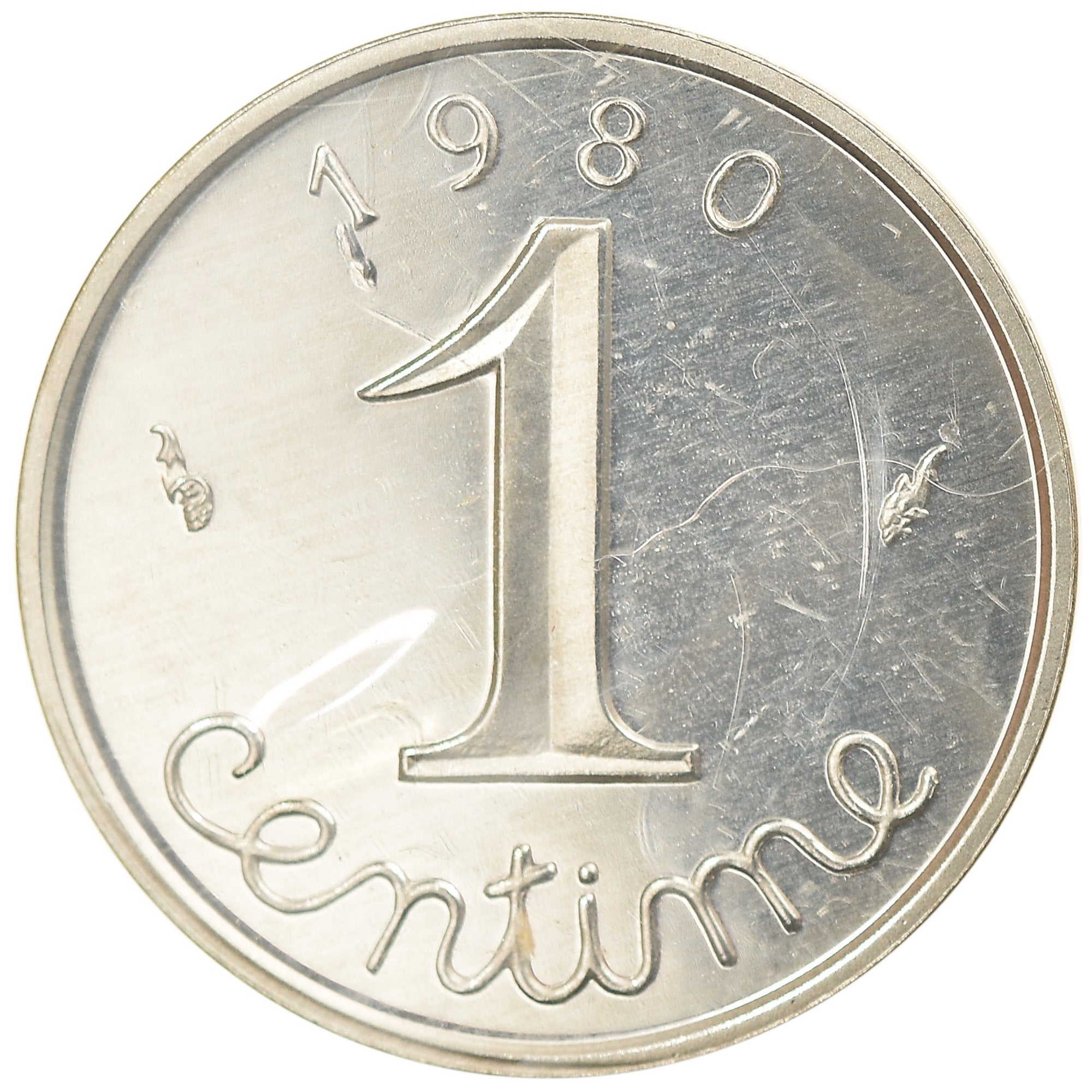 Monnaie, France, Centime, 1980, Paris, Piéfort, FDC, Argent, Gadoury:4.P2