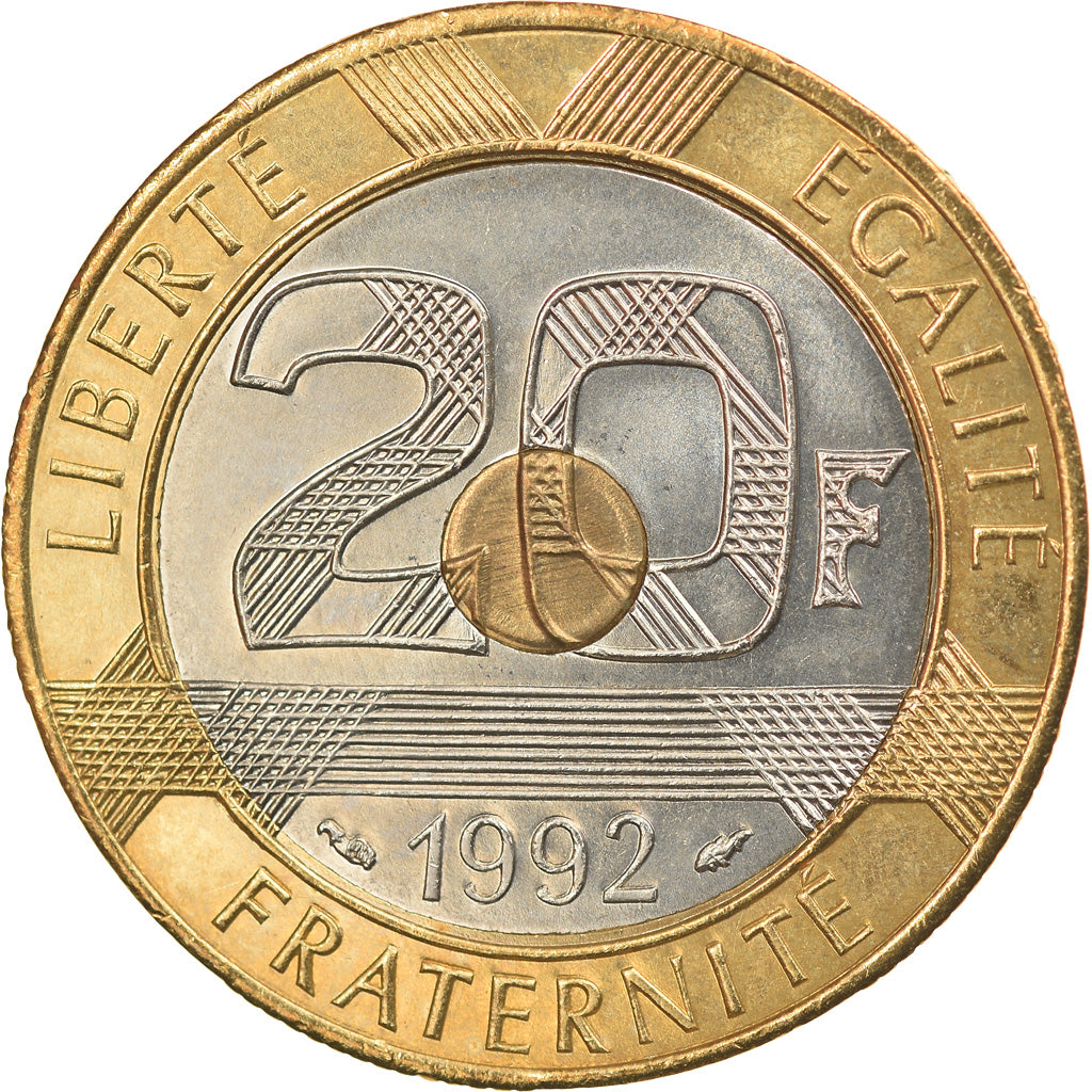 Coin, France, Mont Saint Michel, 20 Francs, 1992, Paris, MS(60-62)