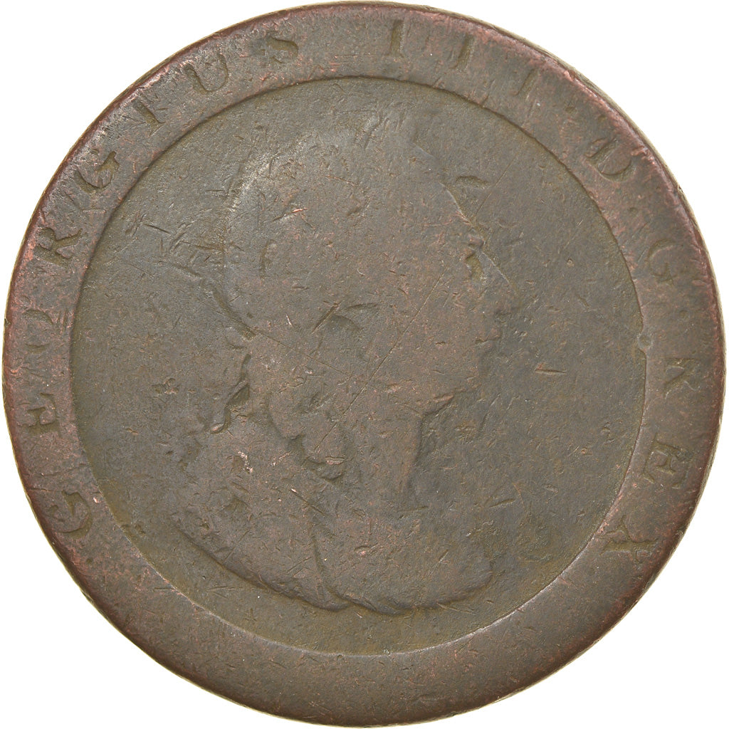 Moneta, Gran Bretagna, George III, Penny, 1797, B+, Rame, KM:618