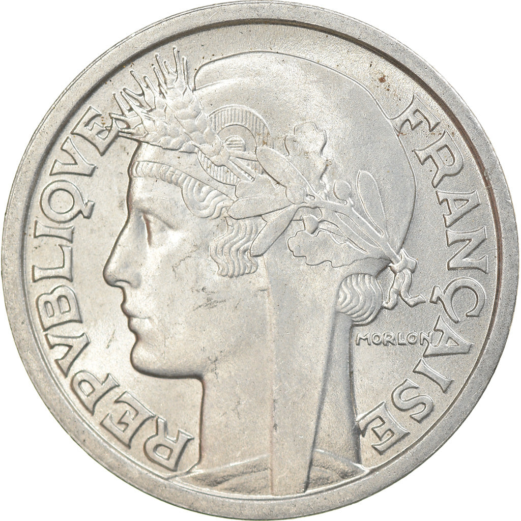 Munten, Frankrijk, Morlon, 2 Francs, 1959, Paris, UNC-, Aluminium, KM:886a.1