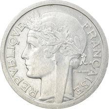 Moeda, França, Morlon, 2 Francs, 1944, Paris, MS(63), Alumínio, KM:886a.1