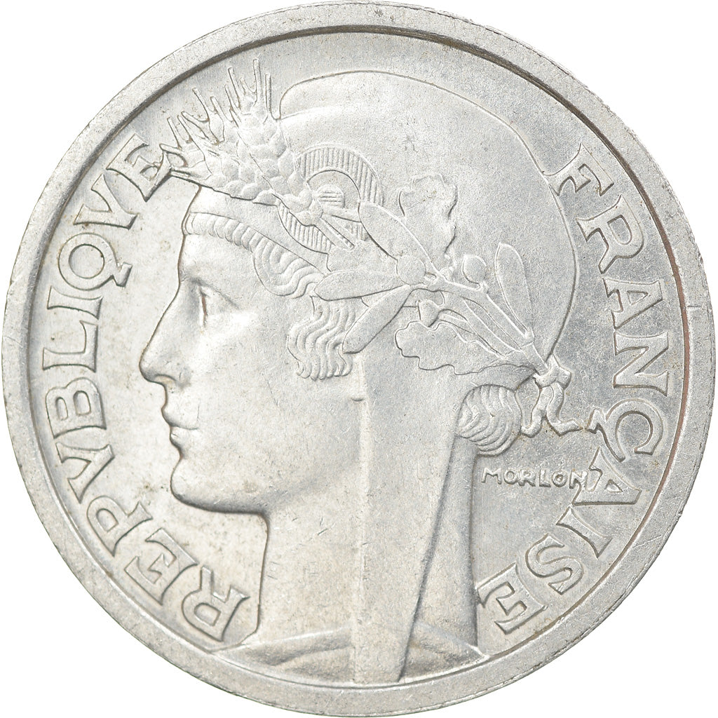 Münze, Frankreich, Morlon, 2 Francs, 1948, Paris, VZ+, Aluminium, KM:886a.1