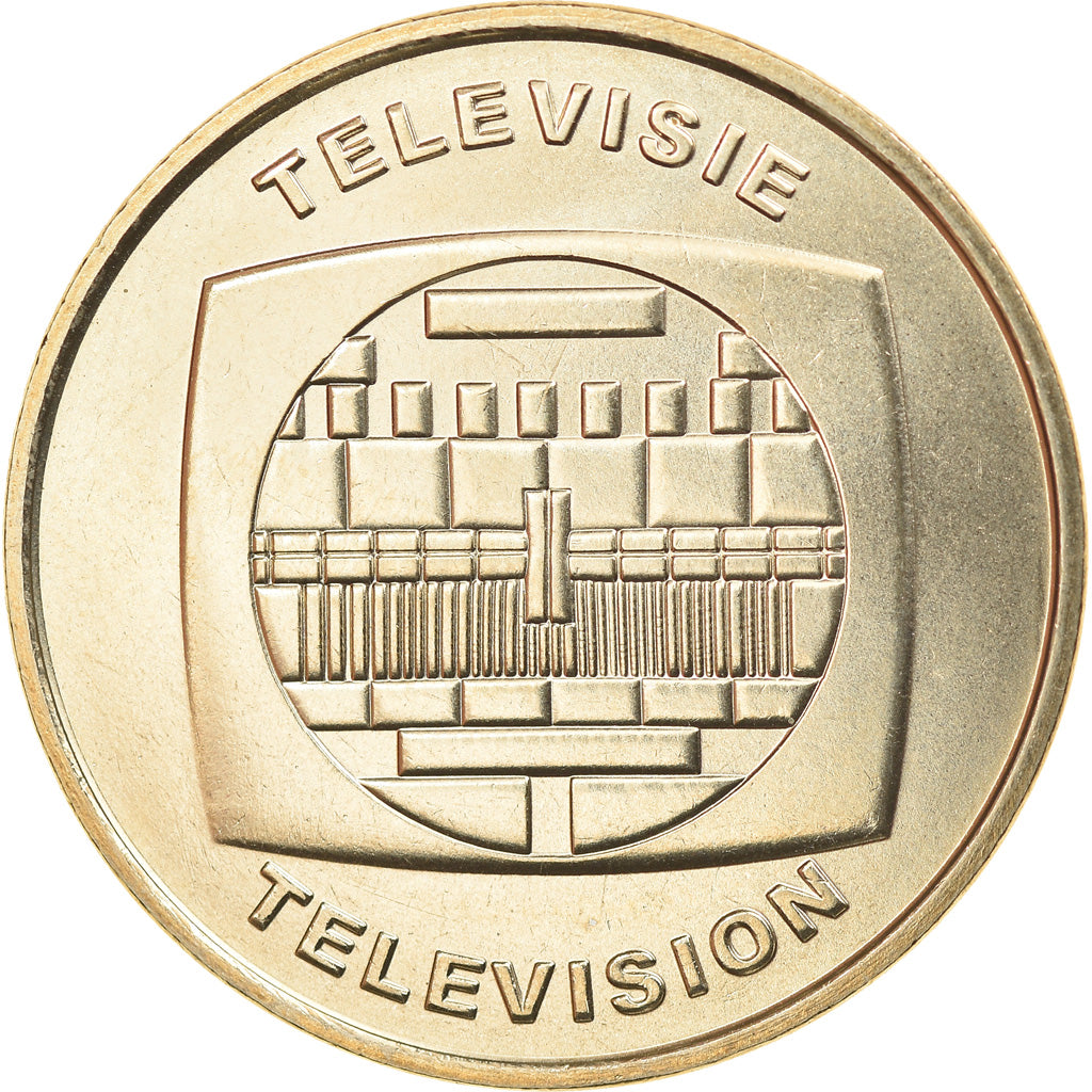 Belgium, Token, 50 ans de la télévision, 2003, MS(63), Cupro-nickel