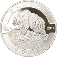 Coin, Canada, Le grizzli, 10 Dollars, 2014, Royal Canadian Mint, Proof