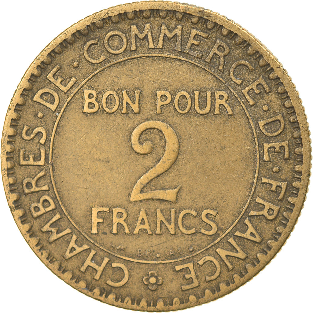 Coin, France, Chambre de commerce, 2 Francs, 1920, Paris, VF(20-25)