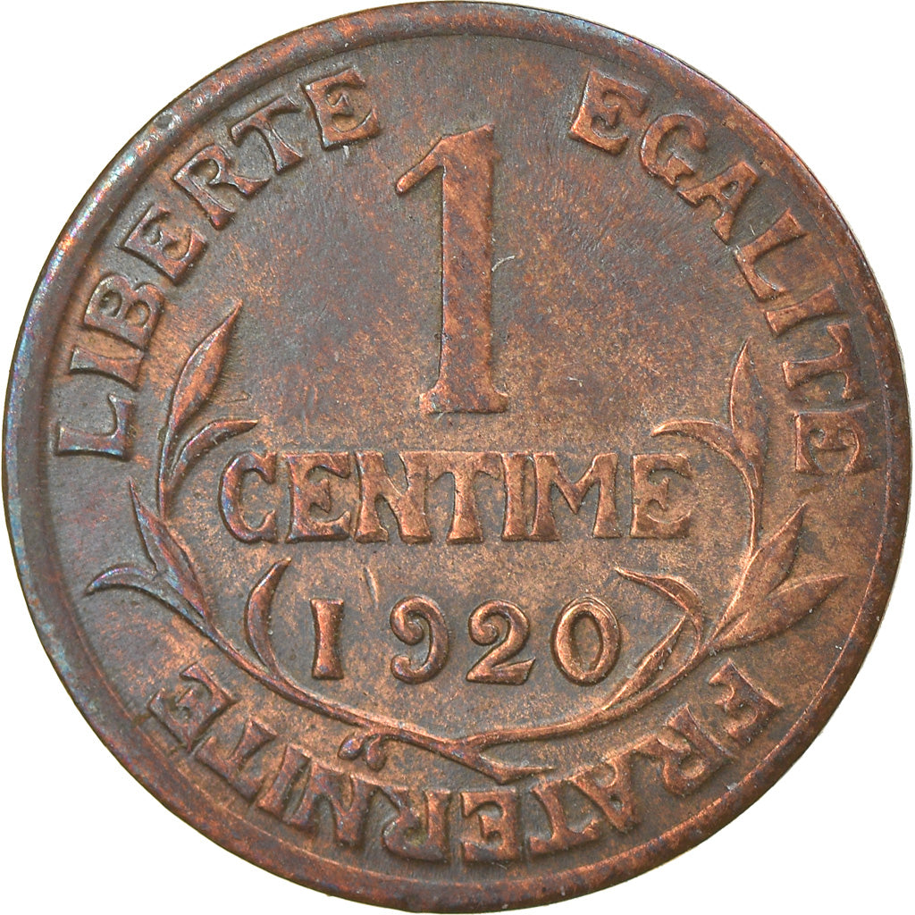 Moneta, Francia, Dupuis, Centime, 1920, Paris, SPL-, Bronzo, KM:840, Gadoury:90