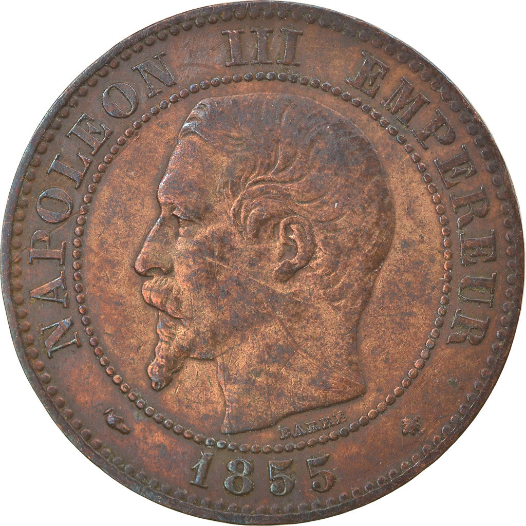 Moneta, Francia, Napoleon III, Napoléon III, 5 Centimes, 1855, Strasbourg, BB+