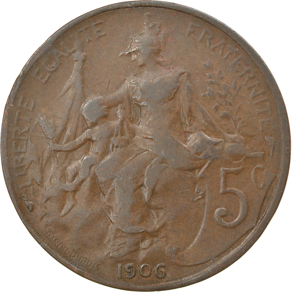 Coin, France, Dupuis, 5 Centimes, 1906, Paris, VF(30-35), Bronze, KM:842