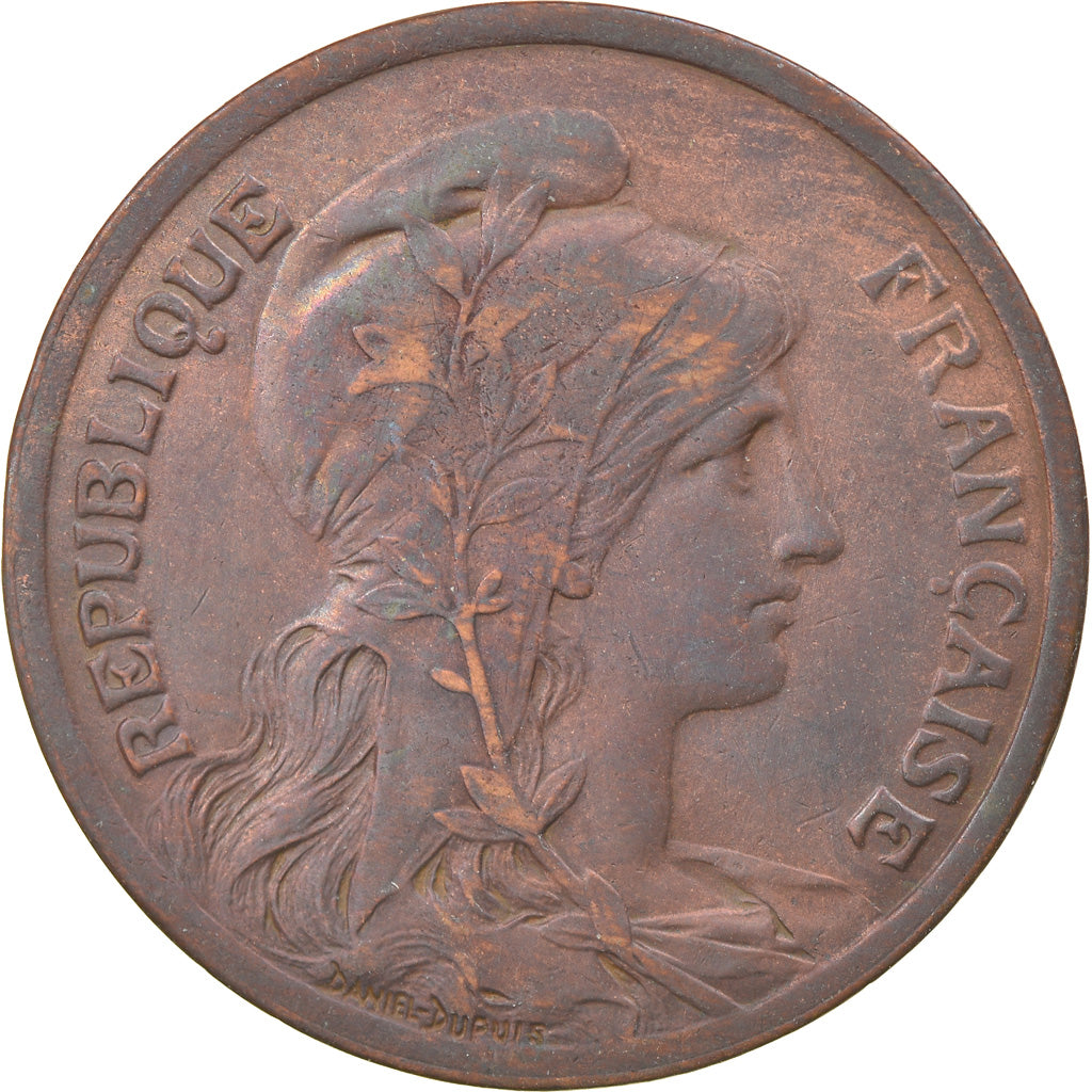 Moneta, Francia, Dupuis, 10 Centimes, 1915, Paris, SPL-, Bronzo, KM:843