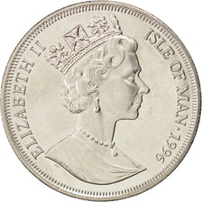 ISLE OF MAN, Crown, 1996, Pobjoy Mint, KM #568, AU(55-58), Copper-Nickel, 38.5,.