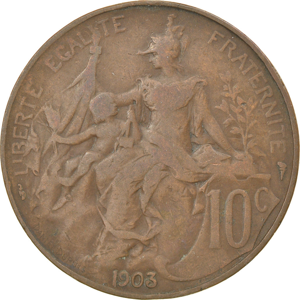 Coin, France, Dupuis, 10 Centimes, 1903, Paris, VF(20-25), Bronze, KM:843