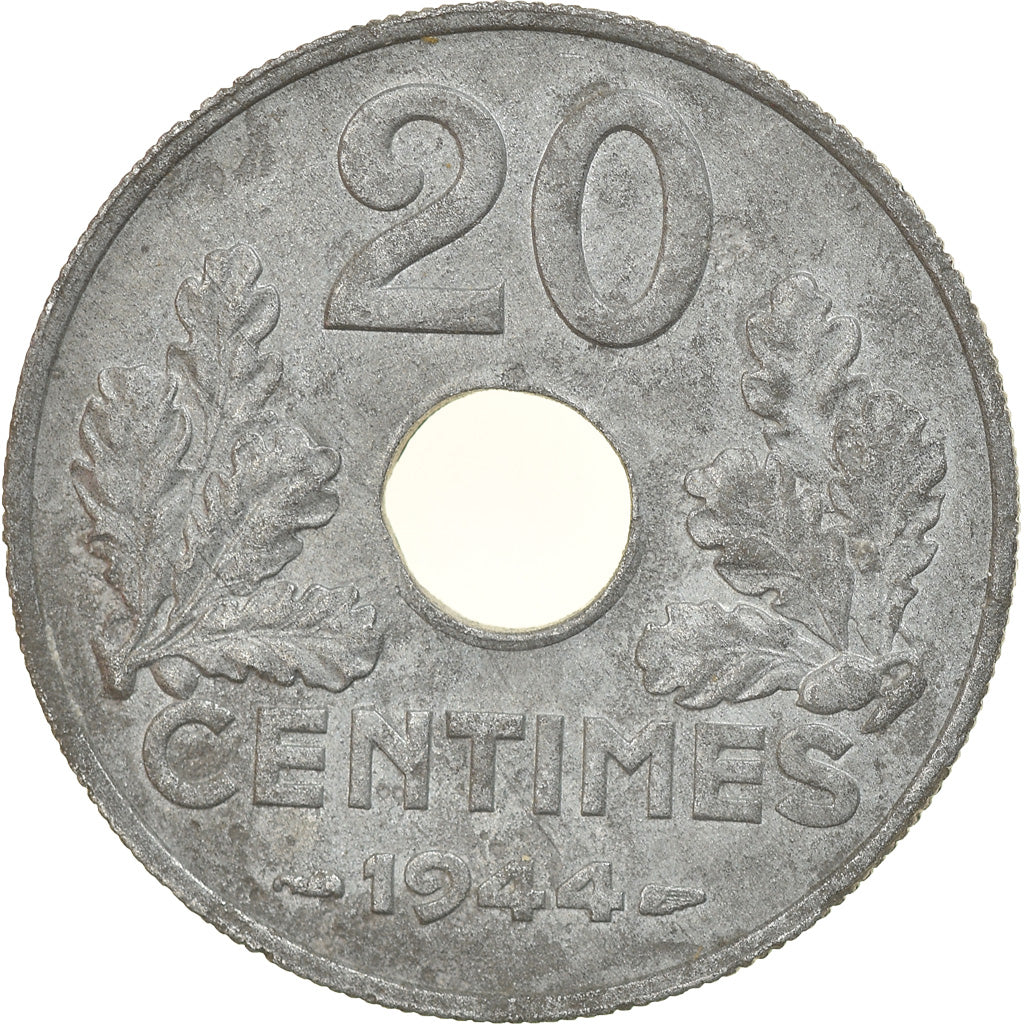 Moneda, Francia, État français, 20 Centimes, 1944, Paris, EBC, Cinc, KM:900.2