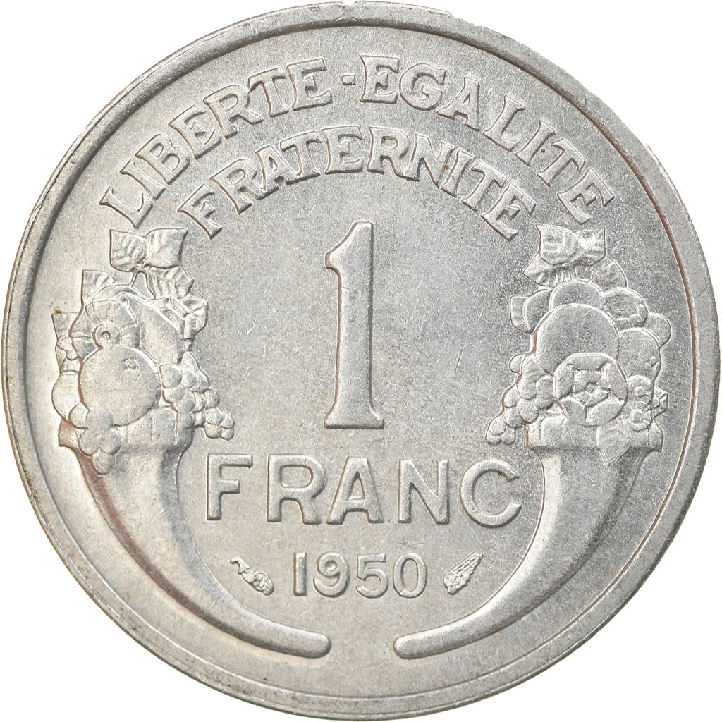 Coin, France, Morlon, Franc, 1950, Paris, MS(63), Aluminum, KM:885a.1