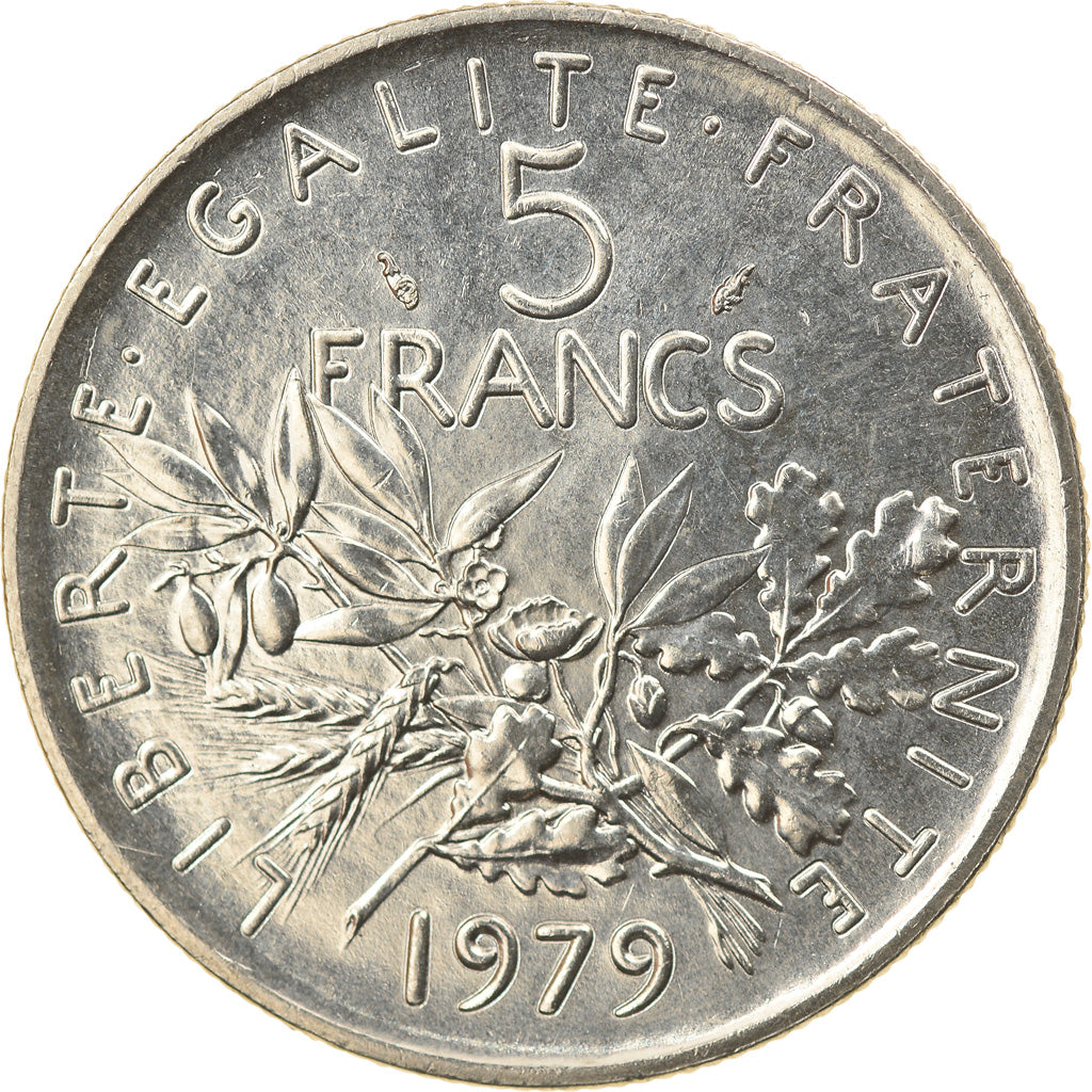 Coin, France, Semeuse, 5 Francs, 1979, Paris, MS(60-62), Nickel Clad
