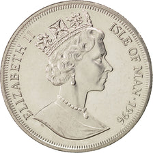 ISLE OF MAN, Crown, 1996, Pobjoy Mint, KM #557, AU(55-58), Copper-Nickel, 38.5,.