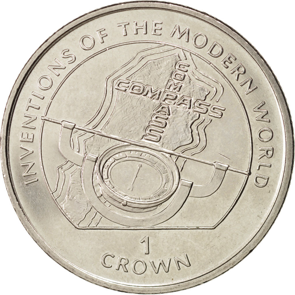 ISLE OF MAN, Crown, 1996, Pobjoy Mint, KM #557, AU(55-58), Copper-Nickel, 38.5,.