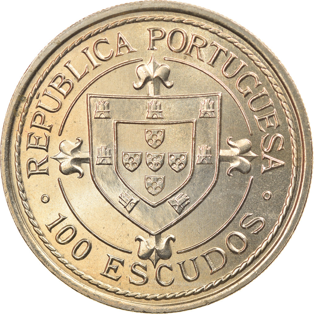Coin, Portugal, 100 Escudos, 1987, MS(65-70), Copper-nickel, KM:640