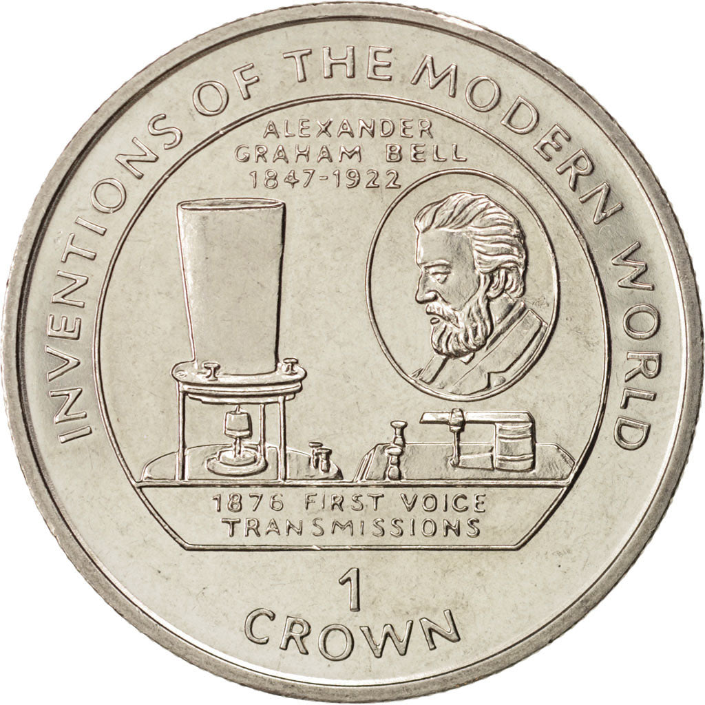 ISLE OF MAN, Crown, 1996, Pobjoy Mint, KM #560, AU(55-58), Copper-Nickel, 38.5,.