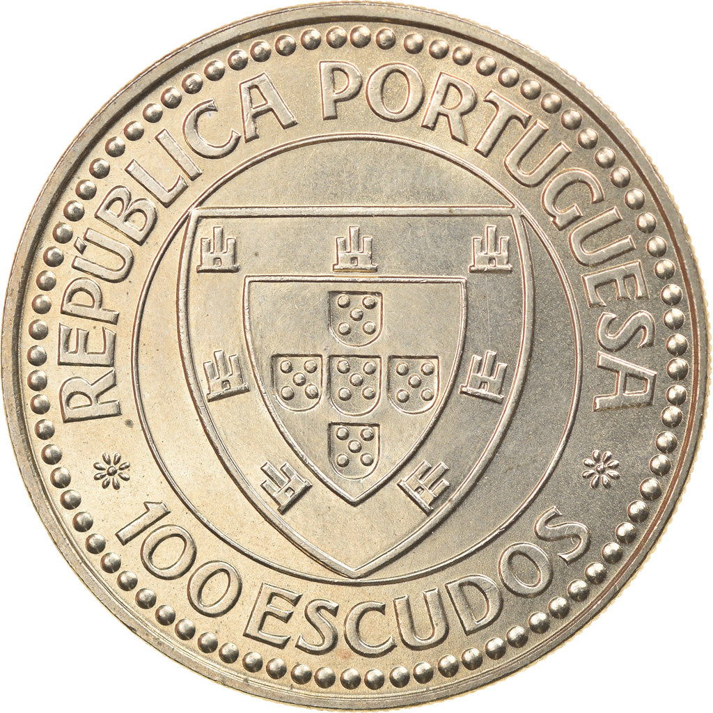 Coin, Portugal, 100 Escudos, 1987, MS(65-70), Copper-nickel, KM:639